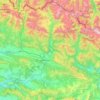 Mapa topográfico Alto Gállego, altitud, relieve
