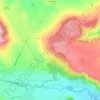 Mapa topográfico Pardines, altitud, relieve