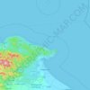 Mapa topográfico Parroquia Higuerote, altitud, relieve