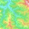 Mapa topográfico Cabezón de Liébana, altitud, relieve