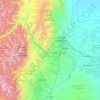 Mapa topográfico Departamento Luján de Cuyo, altitud, relieve