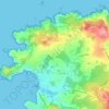 Mapa topográfico Serantes, altitud, relieve