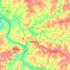 Mapa topográfico Ourinhos, altitud, relieve