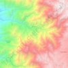 Mapa topográfico Chaucha, altitud, relieve
