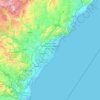 Mapa topográfico Castellón de la Plana, altitud, relieve