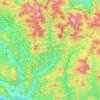 Mapa topográfico Esteribar, altitud, relieve