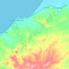 Mapa topográfico La Cruz, altitud, relieve