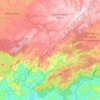 Mapa topográfico Tapiraí, altitud, relieve