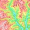Mapa topográfico la Guingueta d'Àneu, altitud, relieve