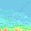 Mapa topográfico Loíza, altitud, relieve