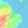 Mapa topográfico Región de Dar es-Salam, altitud, relieve
