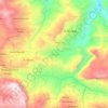 Mapa topográfico El Bosque, altitud, relieve