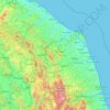 Mapa topográfico Marcas, altitud, relieve