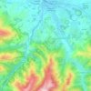 Mapa topográfico Uhart-Cize, altitud, relieve
