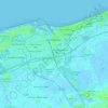 Mapa topográfico Dunkerque, altitud, relieve