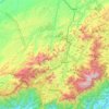 Mapa topográfico Petrópolis, altitud, relieve