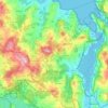 Mapa topográfico Bergondo, altitud, relieve