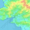 Mapa topográfico La Rochela, altitud, relieve