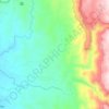 Mapa topográfico Area Protegida Sierras de Achala, altitud, relieve