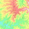 Mapa topográfico Franca, altitud, relieve
