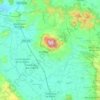 Mapa topográfico Jocotitlán, altitud, relieve