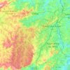 Mapa topográfico Cotia, altitud, relieve