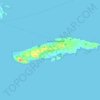 Mapa topográfico Vieques, altitud, relieve