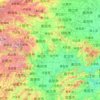 Mapa topográfico 湖北省, altitud, relieve