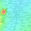 Mapa topográfico Kota Kediri, altitud, relieve