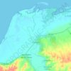 Mapa topográfico Tumbes, altitud, relieve