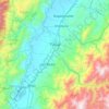 Mapa topográfico Tuluá, altitud, relieve
