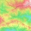 Mapa topográfico Toses, altitud, relieve
