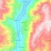 Mapa topográfico Chicán, altitud, relieve