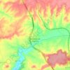 Mapa topográfico Bahabón de Esgueva, altitud, relieve