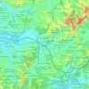 Mapa topográfico Mauá, altitud, relieve