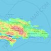 Mapa topográfico República Dominicana, altitud, relieve