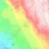 Mapa topográfico Las Rosas, altitud, relieve