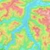 Mapa topográfico Lago de Como, altitud, relieve