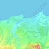 Mapa topográfico Manta, altitud, relieve