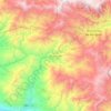 Mapa topográfico Motozintla, altitud, relieve