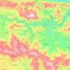 Mapa topográfico Cubulco, altitud, relieve