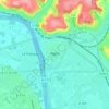 Mapa topográfico Agen, altitud, relieve