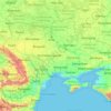 Mapa topográfico Ucrania, altitud, relieve