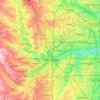 Mapa topográfico Fort Worth, altitud, relieve