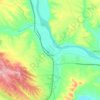 Mapa topográfico La Zaida, altitud, relieve