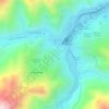 Mapa topográfico Las Adjuntas, altitud, relieve