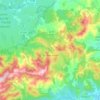 Mapa topográfico La Garde-Freinet, altitud, relieve