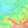Mapa topográfico Ponferrada, altitud, relieve