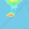 Mapa topográfico Denpasar, altitud, relieve
