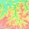 Mapa topográfico Santa Bárbara d'Oeste, altitud, relieve